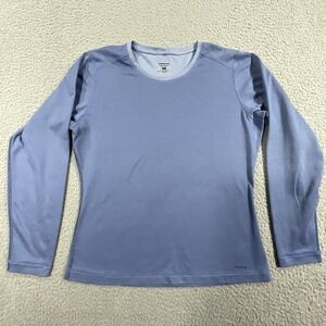 Patagonia Shirt Womens Large Blue Capilene Long Sleeve Moisture Wicking Hiking